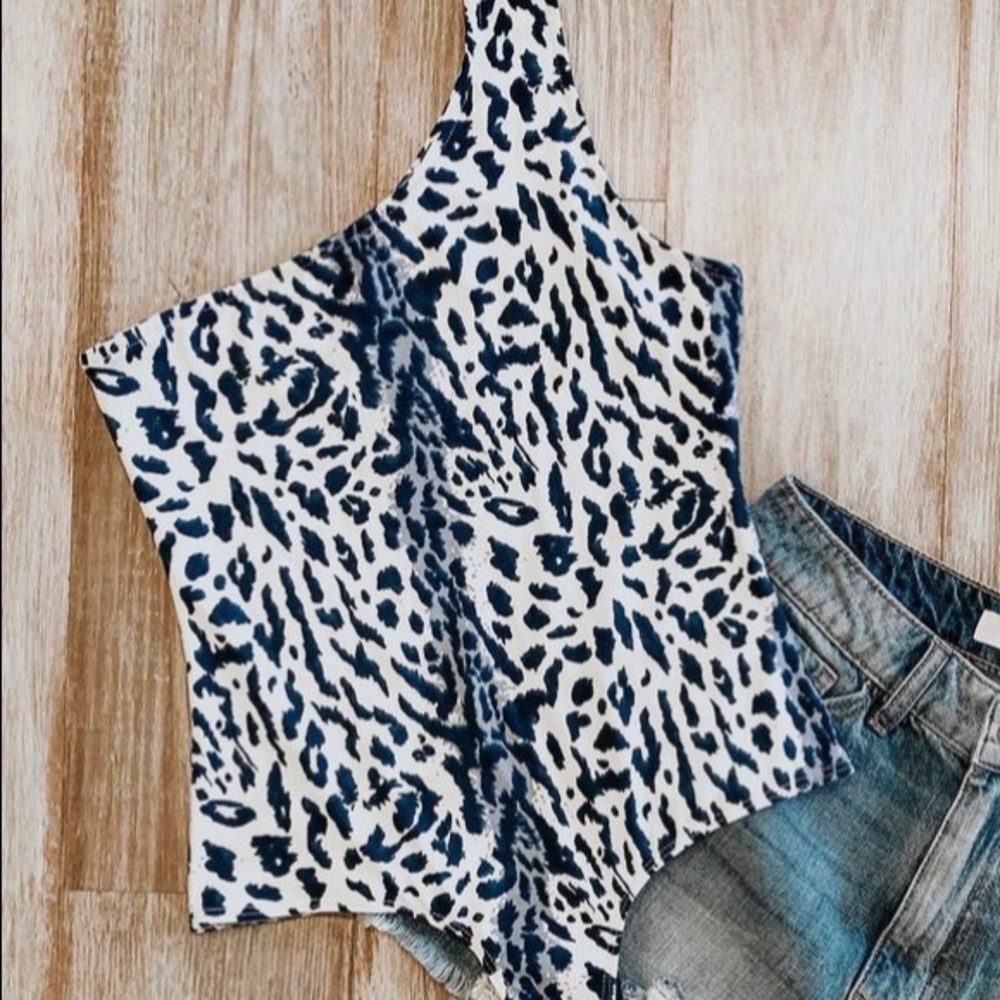 Leopard One Shoulder Bodysuit